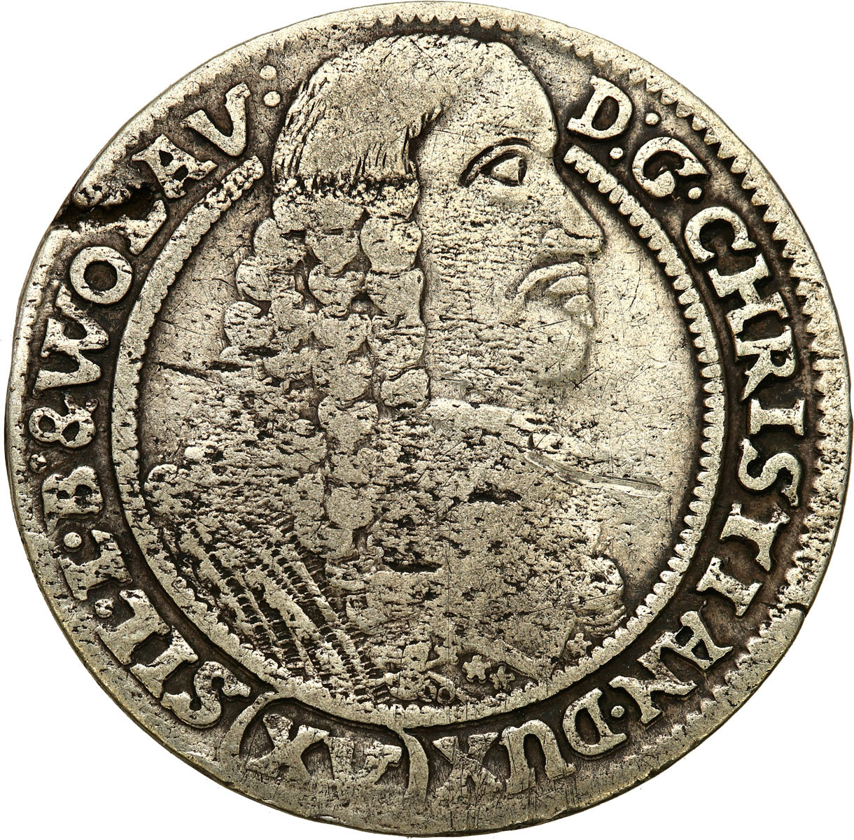 Śląsk, Księstwo Legnicko-Brzesko-Wołowskie. Krystian Wołowski (1639-1673). 15 krajcarów 1664, Brzeg